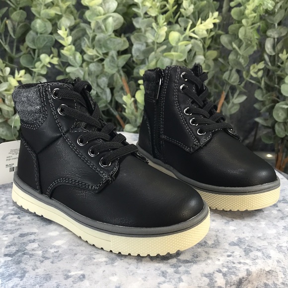 There Abouts Lil Conner Black Casual Hiker Boots with Combo Laces Boys 7M🖤NWT🖤 - Picture 15 of 15